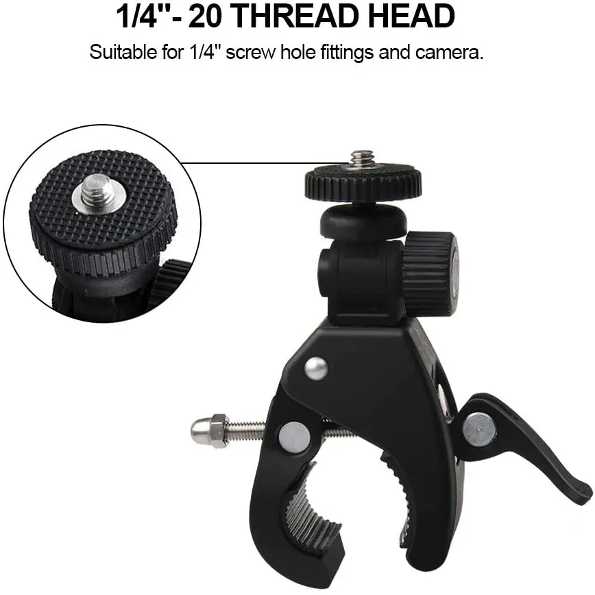 Bicycle Camera Mount Bike Motorcycle Handlebar Handle Bar Tripod Clip Adapter Action Camera Part For Gopro Hero 11 10 9 8 7