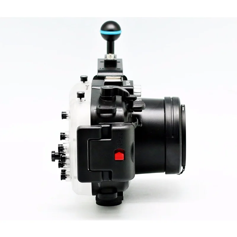 40m 130ft للماء تحت الماء الغوص كاميرا حالة لسوني A5000 16-50 مللي متر + الألومنيوم الغوص مقبض + 67 مللي متر الأحمر فلتر