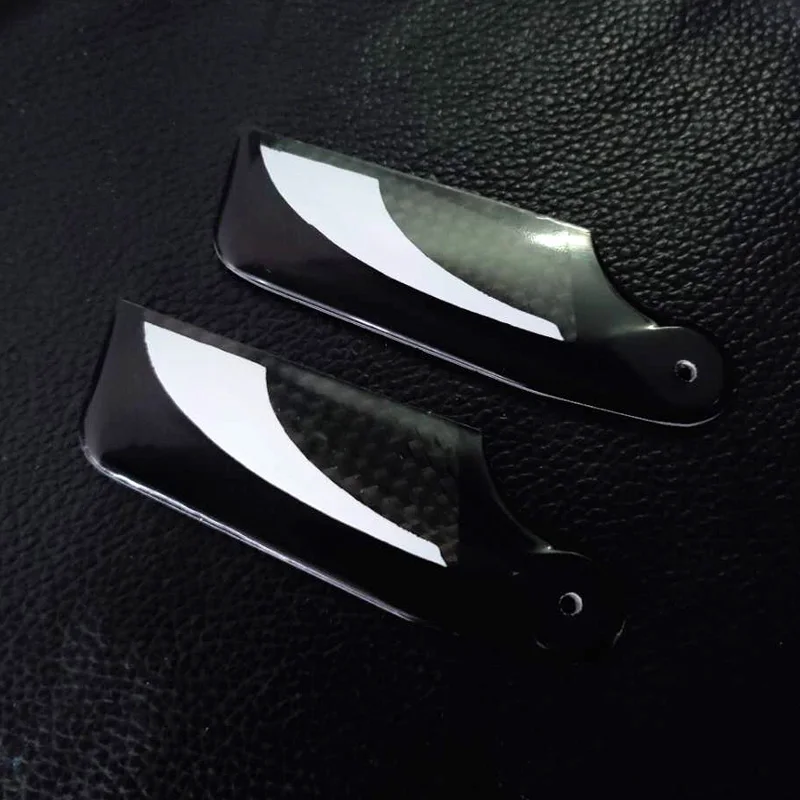 2 pairs Carbon Fiber 68mm Tail Blade For T-REX Trex 450/470/480 Helicopter