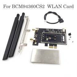 BCM94360CS2 BCM943224PCIEBT2 Wlan wifi card to PCIe PCI-E 1X desktop converter Dual Band bluetooth adapter for Hackintosh/mac os