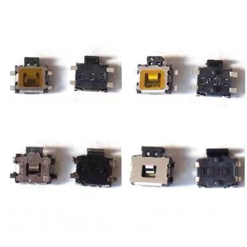 Microinterruptor de encendido/apagado con columna de posicionamiento, 10 uds, 3x4, flor de ciruelo, Tortuga, botón táctil, 2 pines, 4 pines