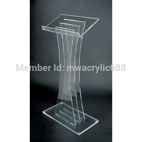 

Free Shipping High Quality Fruit Setting Modern Design Acrylic Lectern podium stand plexiglass