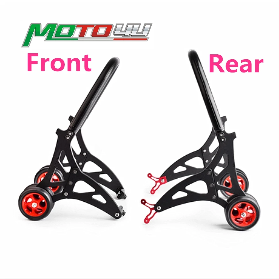 

Universal Motorcycle Aluminum Satnd Front Rear Paddock Stand With Hooks Motorbike Parts Convenient and Detachable