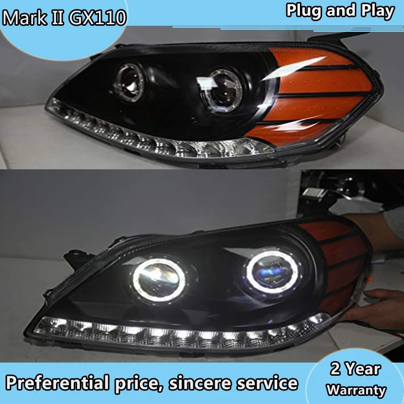 For TOYOTA MARK II GX110 led headlight Black Housing Housing2003-2007