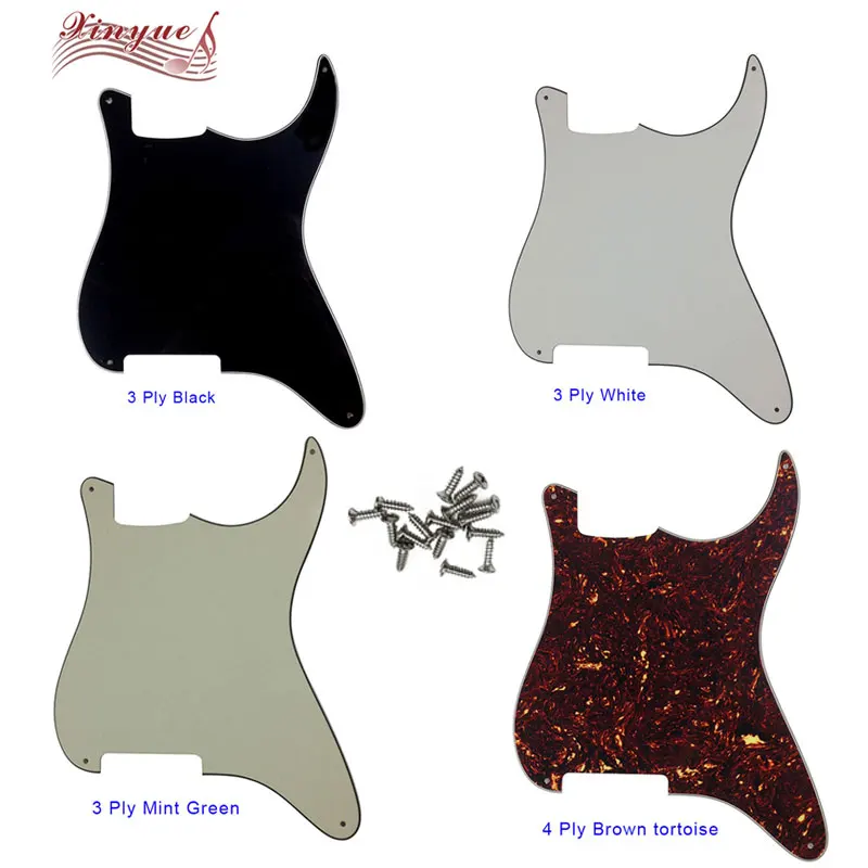 Xinyue Gitar Özel Parçaları - ABD 4 Montaj Vidaları Delik Standart St Boş Strat Gitar Pickguard için Çoklu Renkler Mevcuttur