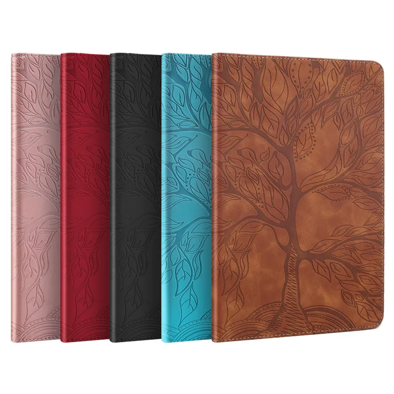 Emboss Tree Leather Flip Case for Huawei Matepad T8 Case Kob2-W09 Kob2-L09 Wallet Stand Tablet For Huawei Matepad T 8 inch Cover