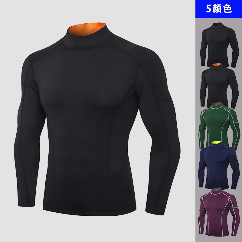 Thermal Underwear for Men High Collar Camiseta Termica Sport Thermo Shirt Quick Dry Compressed Underwear Clothes Men Bielizna