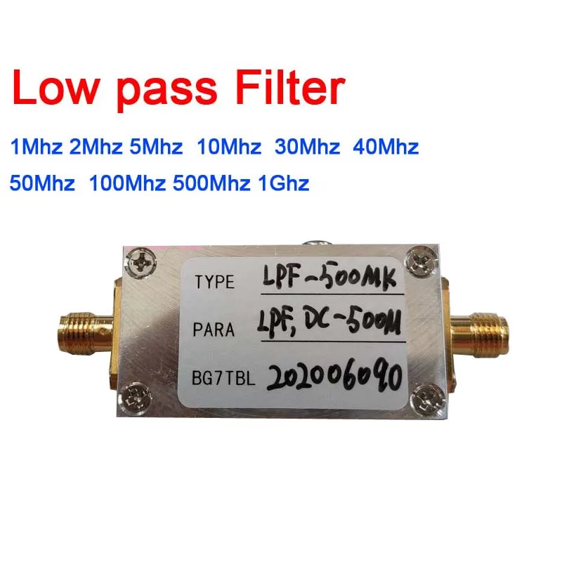 Dolnoprzepustowym filtrem LC LPF DC 1Mhz 2Mhz 5Mhz 10Mhz 30Mhz 40Mhz 50Mhz 100Mhz 500Mhz 1Ghz