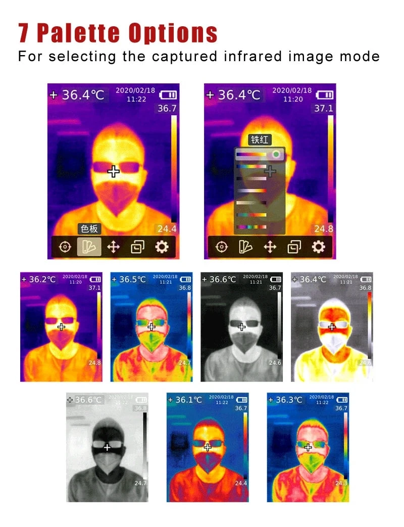 Cámara de imagen térmica infrarroja UNI-T, termómetro UTi165k, 30 ℃ ~ 45 ℃, probador de temperatura con software de PC, análisis tipo C
