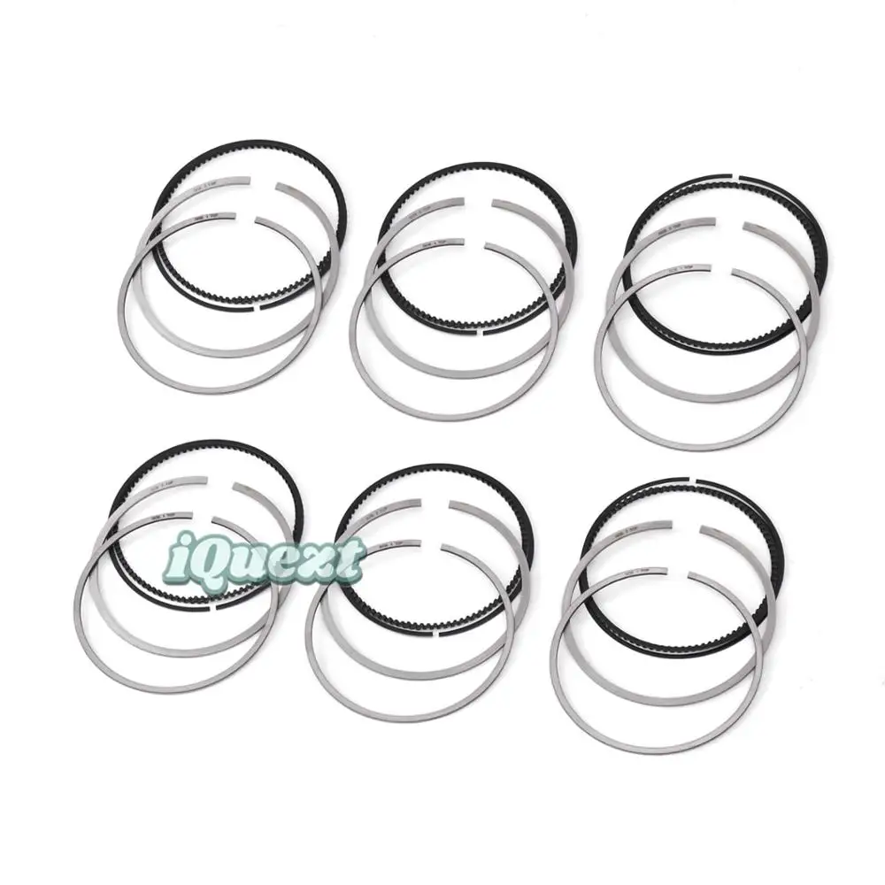 6x Piston Ring Set Bore Φ88mm 2720304017 for Mercedes-Benz W204 W211 C250 C300 E300 M272 2.5L 3.0L Naturally Aspirated Engine