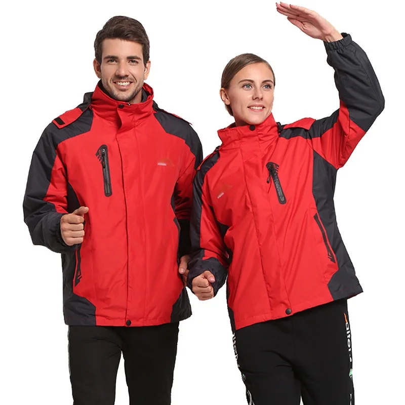 

Winter New Style Outdoor Raincoat Jacket Three-in-One COUPLE'S Cotton-padded Clothes Wind-Resistant Water Resistant warm Jacket