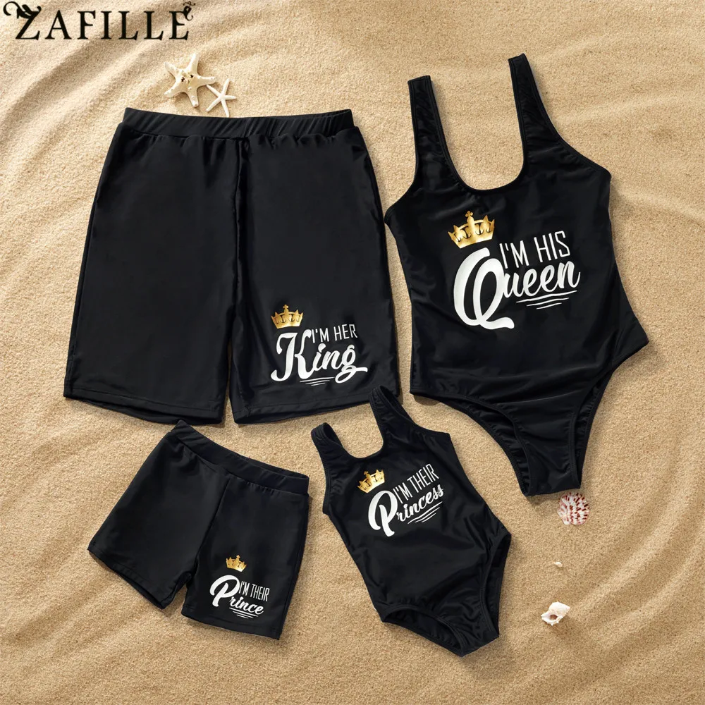 ZAFILLE Women's Swimwear 2021 Girls' Swimsuit Kids Swimsuit Letter Boy's Swimsuit Family Swimsuit Mother Daughter