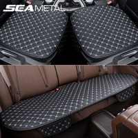 SEAMETAL Car Seat Covers Set PU Leather Car Seat Protector Interior Auto Seats Cushion Mats Chair Carpet Pads Car Accessories
