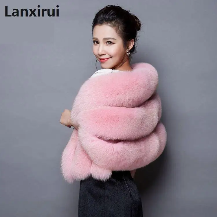 New Women Genuine Silver Fox Fur Coats Vests Natural Fur Vest Jacket Gilets Waistcoats Customize Fashion Outerwear