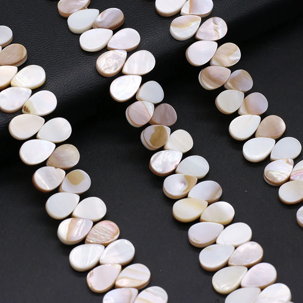 Natural Freshwater Water Drop Shape Mother of Pearl Shell Beads DIY for Necklace Jewelry Making Gift Size 10x15mm 8x12mm