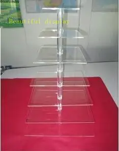 

factory wholesale wedding decoration/ Unique Design Wedding Cupcake Stand 7 Tier Square Individual Cupcake Stand