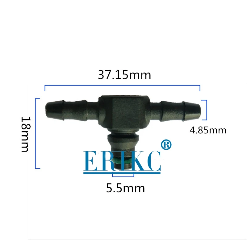 Common Rail Injector Return Oil Backflow Pipe Connector L T Type Plastic Tee Joint for Bosch 110 Series Injector 10pcs/Bag