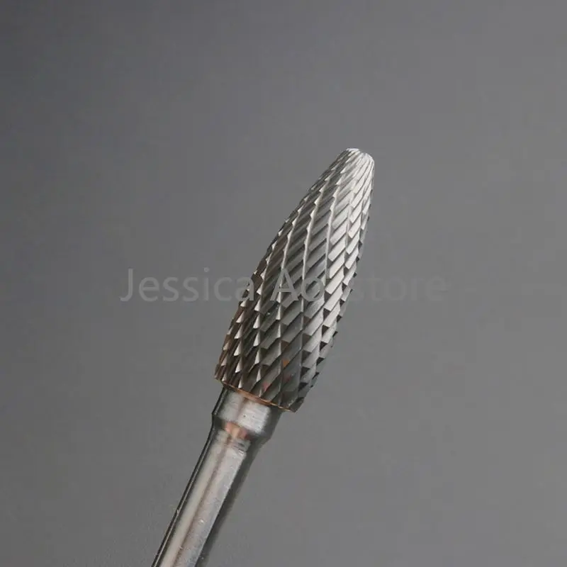 HRC70 6x12mm testa di macinazione elettrica carburo di tungsteno accessori per smerigliatrice di File rotanti frese per intaglio del legno