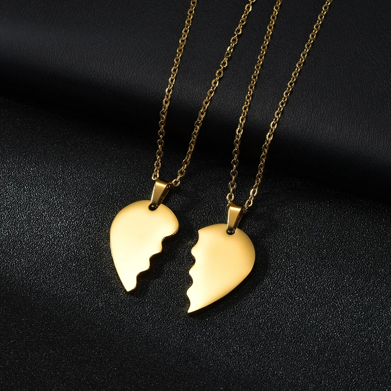 Nextvance Simplicity Necklace Stainless Steel Heart Pendant Necklace Gold Color Lover Couple Lady Girl Party Jewelry Gift