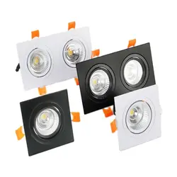 Il quadrato dimmerabile ha messo la pannocchia LED Downlights 7W 9W 12W ha condotto le luci del punto del soffitto AC85-265V ha condotto l'illuminazione dell'interno delle lampade da soffitto