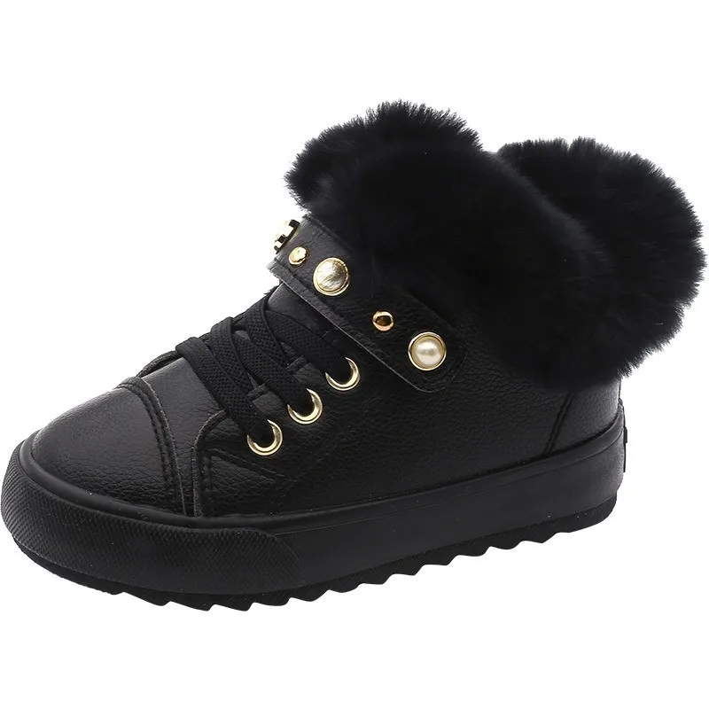 Girls Shoes Cotton Shoes Children Cotton Boots Snow Short Boots Baby Shoes 2020 Winter New Fur Shoes