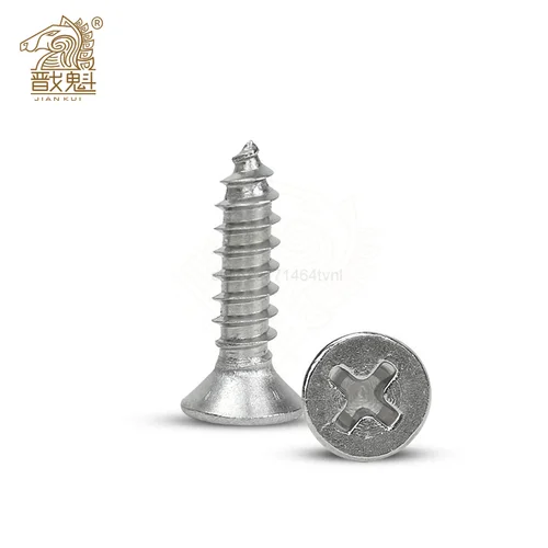 Imagen 2 del producto Tornillo autorroscante de cabeza plana avellanada empotrada en cruz, tornillo Phillips de acero inoxidable para muebles, M3, M3.5, M4, M5, M6, 20/55 piezas