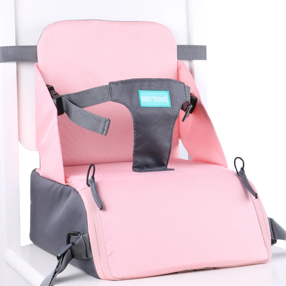 Baby Dining Chair Bag Children Booster Seat Cushion Kids Portable Oxford Waterproof Fabric Increased Chair with Storage Layer