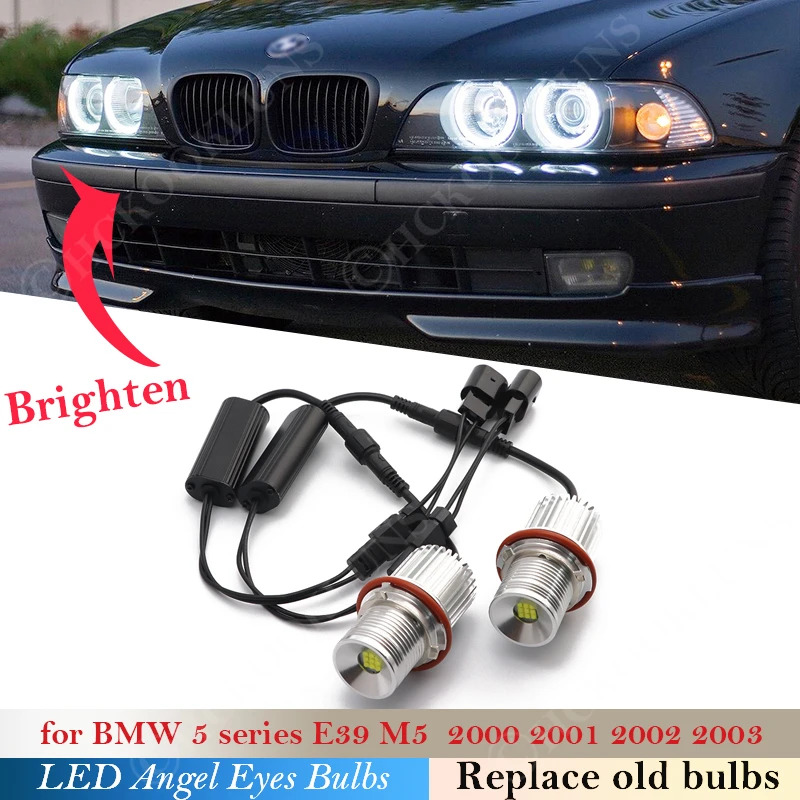 Angel eyes bulb 90W pair Headlight LED For BMW 1 5 6 7 X3 X5 Series E39 M5 E83 E87 E60 E64 E66 E63 E65 E53 E61  Rings Light