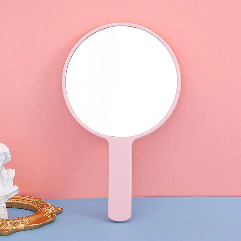 التعامل مع المرايا المحمولة ماكياج مستدير باليد الغرور ماكياج المرايا هدية #5