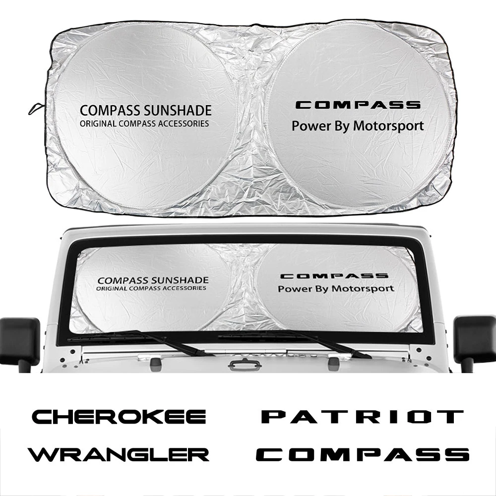

Windshield Sunshade Cover For Jeep WRANGLER CHEROKEE COMPASS PATRIOT TRAILHAWK RUBICON LIBERTY COMMANDER Auto Accessories