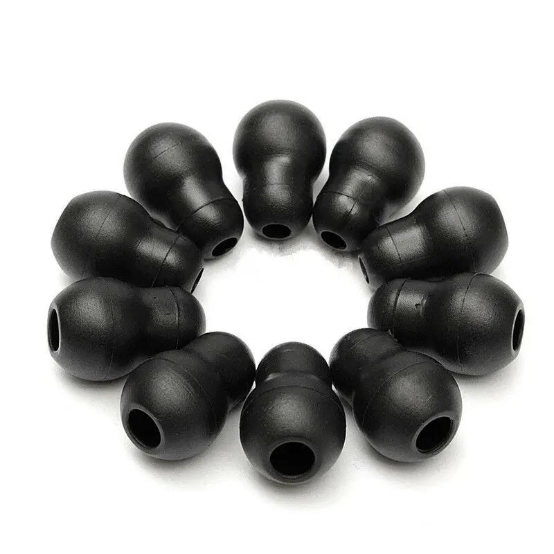 10Pack Wholesale Soft Silicone Black Gray Soft Ear Tips Replacement Earplug Earpieces Earbuds For Littmann Stethoscope