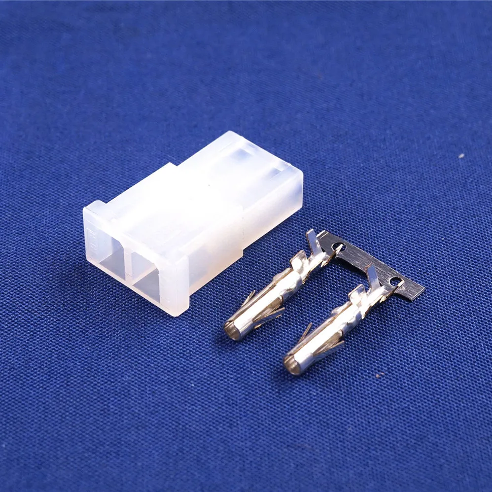 10 pcs 5.08 mm 2 Pin Receptacle Housing Female Contact Pins IDE Power Connector Shell 0.20\