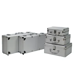 Caja de Herramientas portátil de aluminio, caja de instrumentos de medicina, parte de equipo, caja de cosméticos, embalaje, 250x200x110mm