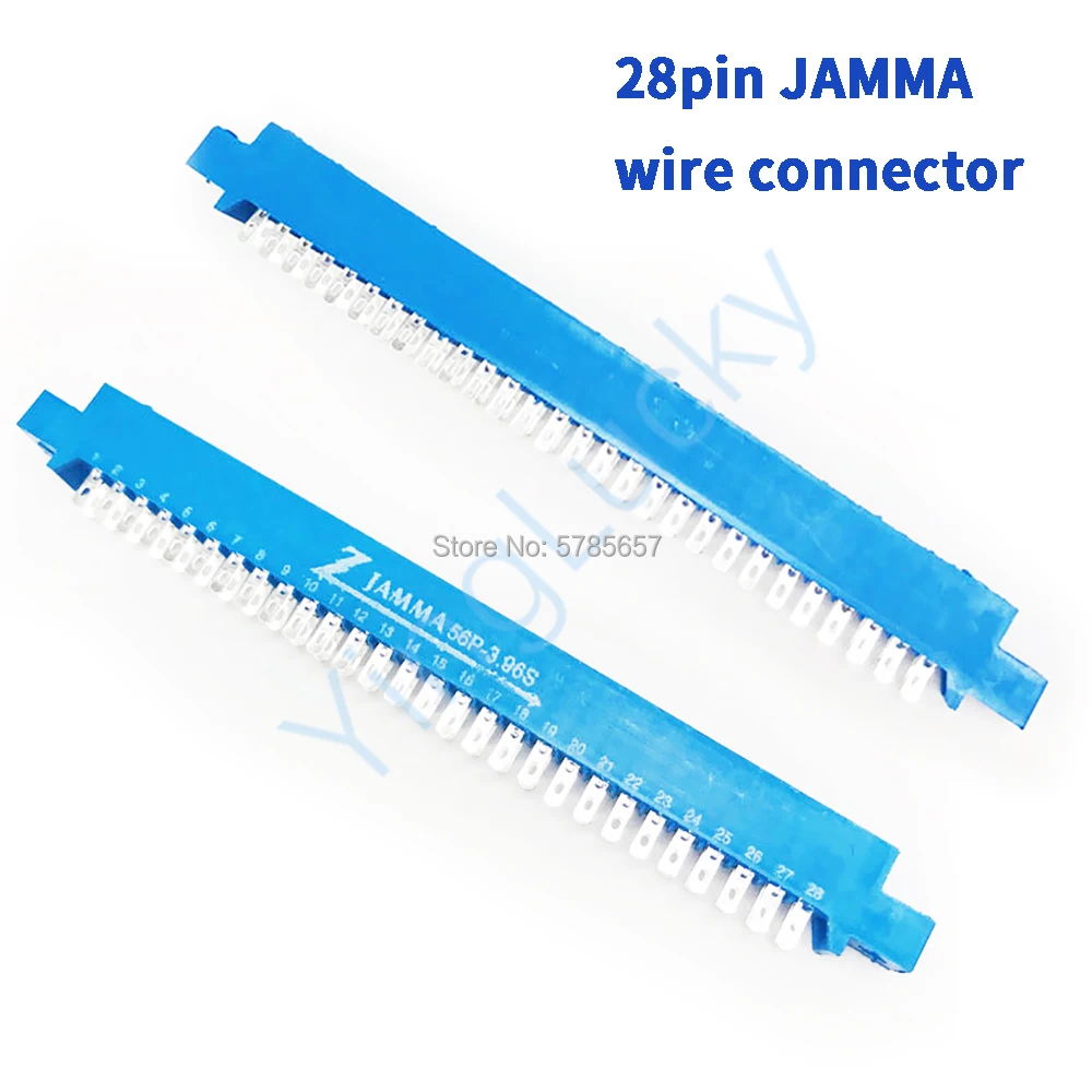 JAMMA-Wire Connector Jamma Harness for Arcade Game Board, Fighting Machine, Black and Blue Optional, 28 Pin, 1 Pc