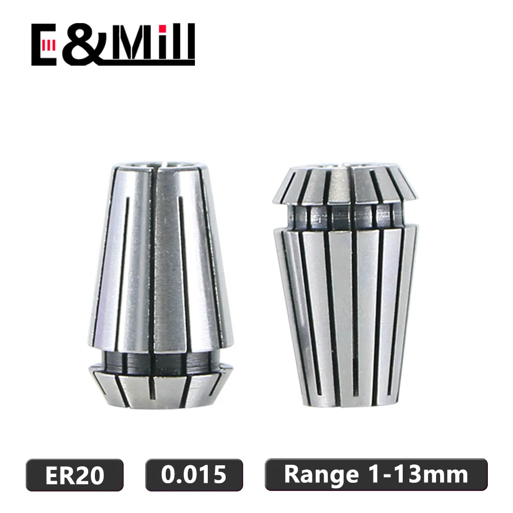 1PCS ER20 Collet 1-13mm 6.35 1/4 3.175 1/8 Precision 0.015 For CNC Milling Tool Holder Engraving Machine Lathe Mill Spring Chuck