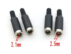 10PCS 5.5mmX2.1mm/2.5mm DC Power Female Plug Jack Connector InLine Socket for CCTV