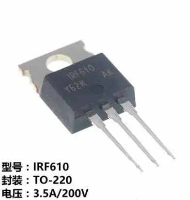 10pcs/lot   IRF610PBF  N-channel 200V 3.5A 36W TO-220 MOSFET