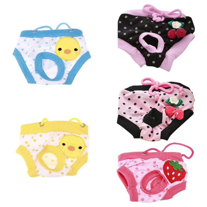 Female Pet Dogs Physiological Menstrual Hygiene Pants Estrus Small Pet Dogs Puppy Cat Clothes Dog Panties Dog Jeans Pants