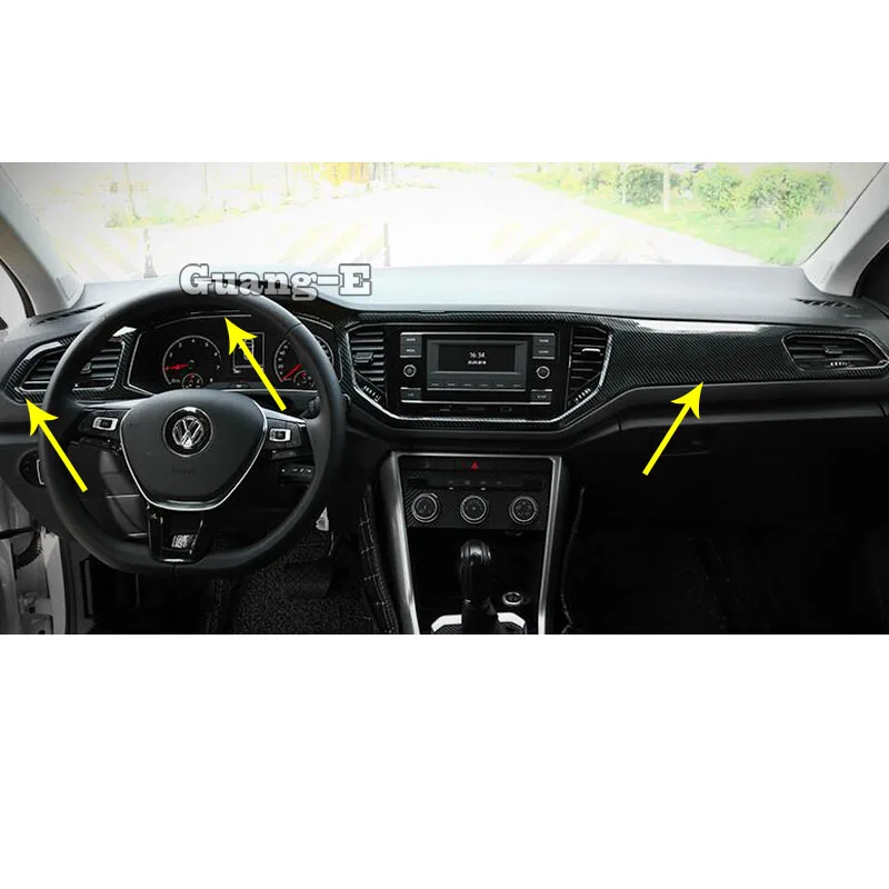 Car Trim Dashboard Panel Glove Box Armrest Box Storage Instruction Frame For Volkswagen VW T-ROC TROC 2017 2018 2019 2020 2021