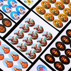 120pcs Small Oval Catholic Religious Stickers Virgin Mary Portrait Sticker For Catholic Church Decoration 12*19mm