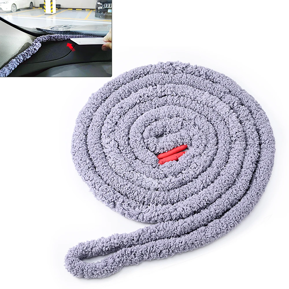 EHDIS 300cm Car Glass Water Absorbent Rope Door Windshield Microfiber Cloth Drying Tool Automotive Clean Window Wash Accessories