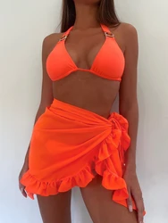 Mini jupe à volants en maille fine pour femmes, robe à franges, cover-up, bikini, document bonbon, jupe de bain, maillot de bain, vêtements de plage ronds