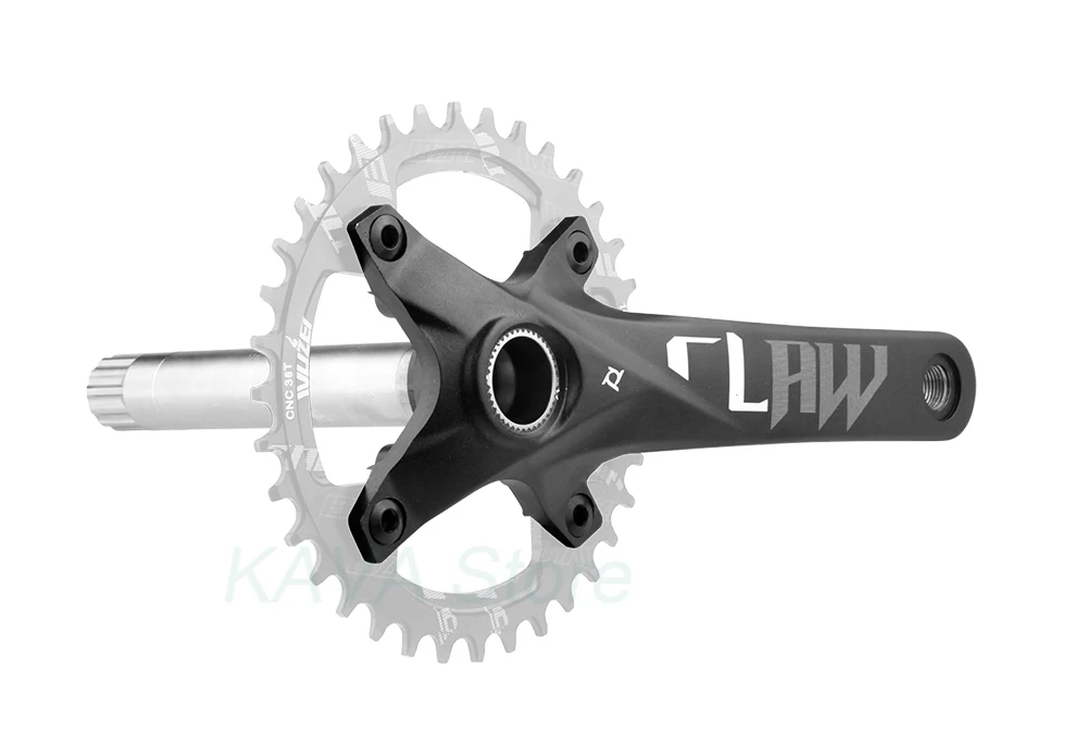 Prowheel Fatbike Kurbelgarnitur Claw-100/120 Schneebike Kurbelarm E-Bike Kettenblatt 104BCD Achse 176/192mm Tretlager BB100/120 – Detail 3