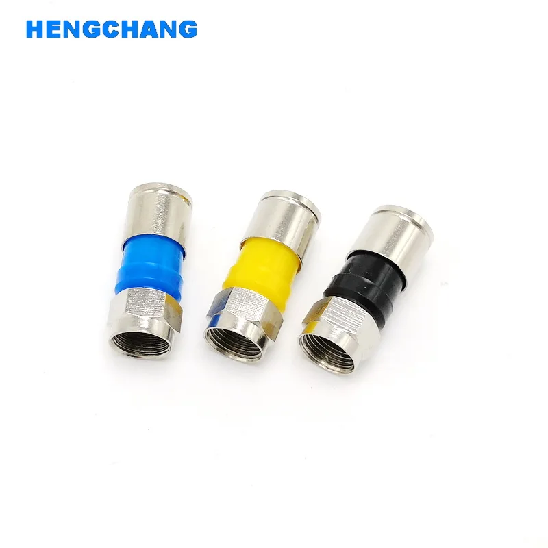 75-5 F نوع موصل ل RG6 محوري كابل ضغط F-نوع موصل البريطانية نظام 10 قطعة/الوحدة