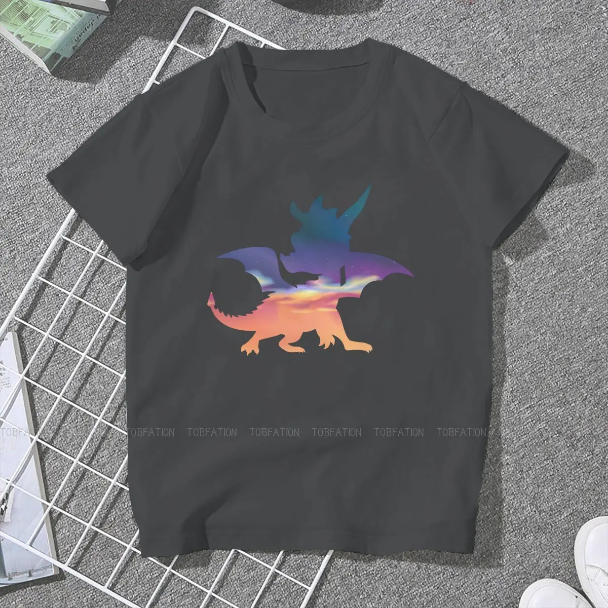 Haunted Towers Skybox Women Tshirts Spyro the Dragon Game Gothic Vintage Female Clothing Loose Cotton Graphic Short Sleeve