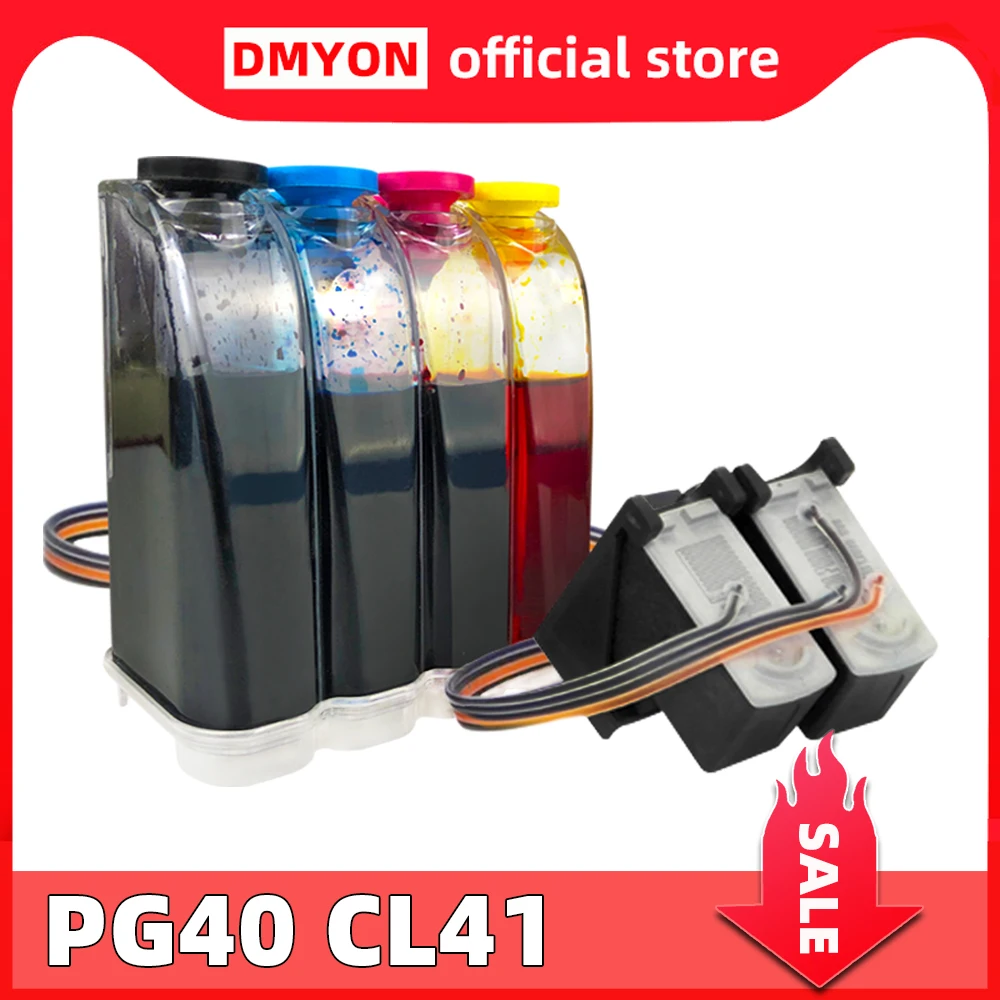 

DMYON CISS PG40 CL41 Compatible for Canon Ink Cartridge IP1180 IP1200 IP1300 IP1600 IP1700 IP1880 IP2200 IP2580 MX308 MX318