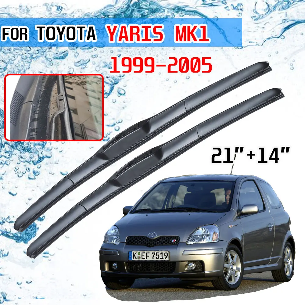 For Toyota Yaris MK1 1999 2000 2001 2002 2003 2004 2005 Accessories Front Windscreen Wiper Blade Brushes Wipers for Car Cutter