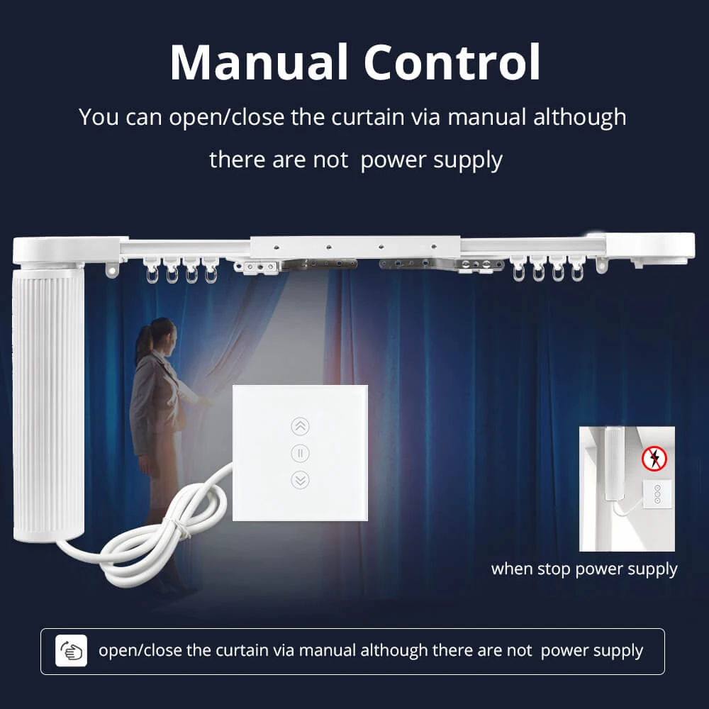 Zemismart Electric Curtains Motor With Tuya Zigbee Curtain Switch Smart Life Alexa Google Home Control