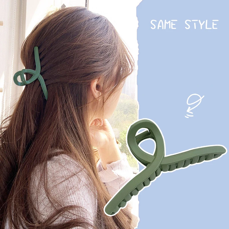 1PCS Women Girls Lager Hair Claw Fashion Non Slip Hair Clamp Claw Hair Grip Claw Hair Clamp Clip Makeup Hairdressing Tool