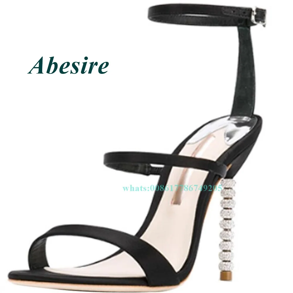 

Open Toe Buckle Strap Sandals Stiletto Ankle Strap High Heels Plus Size Women Shoes Summer New Arrival Elegant Party Shoes Sexy